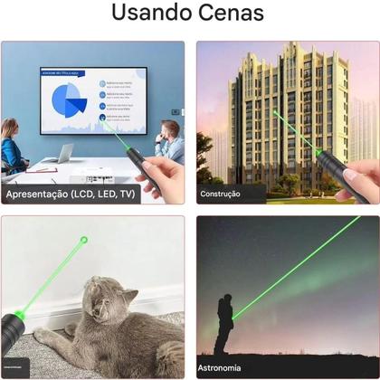 Imagem de Laser Profissional Caneta de Apresentações Profissional Reuniões Bateria Recarregavel Super Alcance 100Km