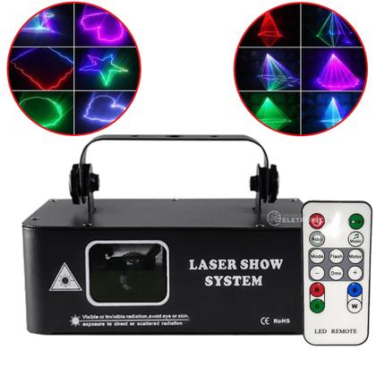 Imagem de Laser Show RGB 500mw Controle Remoto DMX 512 Bivolt Dj Iluminação Bivolt - 194883