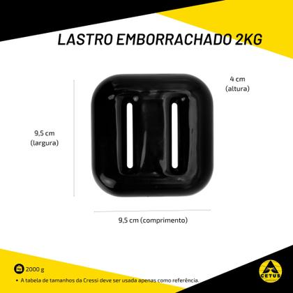 Imagem de Lastro para Mergulho Emborrachado Cetus 2 Kg