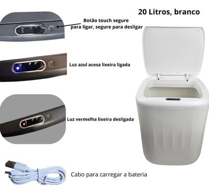 Imagem de Lata De Lixo Elétrica Com Sensor De Movimento Automática 20 Litros Smart