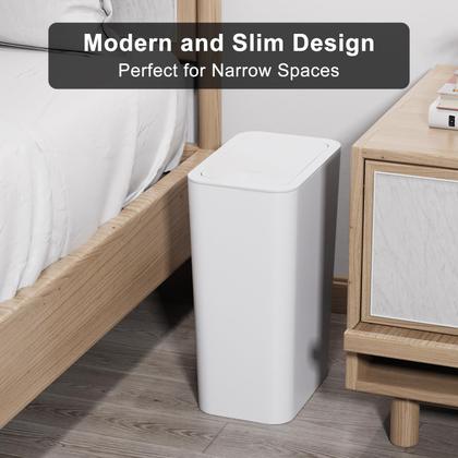 Imagem de Lata de lixo N. NETDOT, pacote de 3, 11,4 L com tampa para banheiro e cozinha