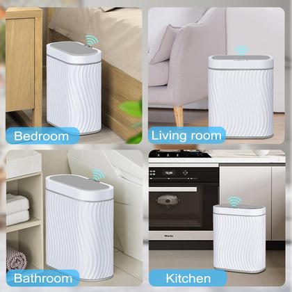 Imagem de Lata de lixo Ogikey Bathroom Small 10L com tampa automática sem toque