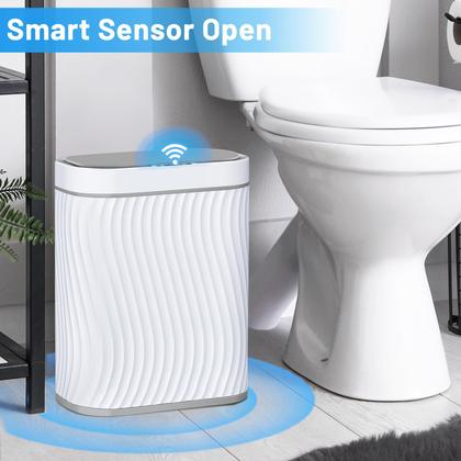 Imagem de Lata de lixo Ogikey Bathroom Small 10L com tampa automática sem toque