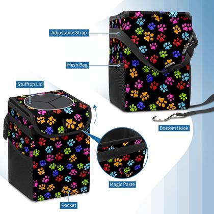 Imagem de Lata de lixo para carro GACTIVITY Paws Cat and Dog Print à prova d'água