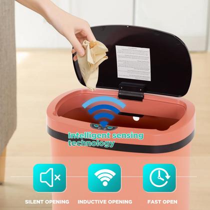 Imagem de Lata de lixo PaylessHere 49L automática com sensor de movimento 3 rosa