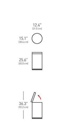 Imagem de Lata de lixo simplehuman Round Step 30L/8 galões de aço inoxidável