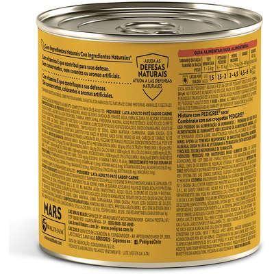 Imagem de Lata Pedigree para cães adultos sabor carne 280g.