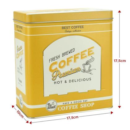 Imagem de Lata Porta Cápsulas de Café Mostarda Nespresso Dolce Gusto