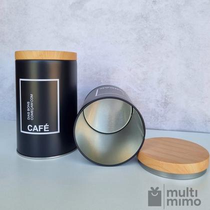 Imagem de Lata Porta Mantimentos Pote De Café Açúcar Kit 2 Peças