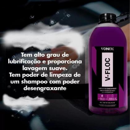 Imagem de Lava Autos Super Concentrado de alta performance pH Neutro V-FLOC 3L Vonixx