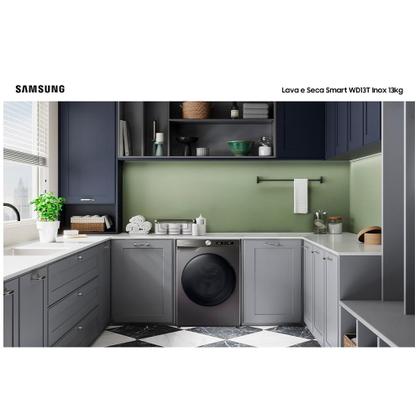 Imagem de Lava e Seca 13 Kg Samsung Eco Bubble Inox com 25 Programas de Lavagem - WD13T504DBN