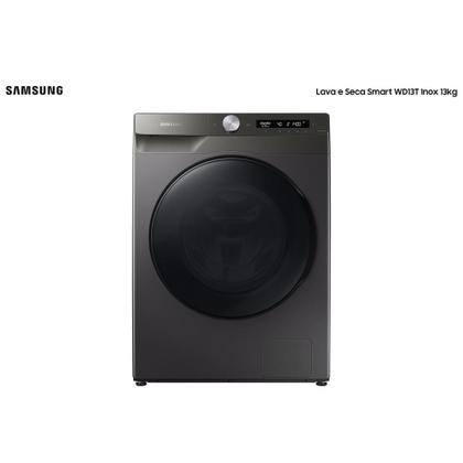 Imagem de Lava e Seca 13 Kg Samsung Eco Bubble Inox com 25 Programas de Lavagem - WD13T504DBN