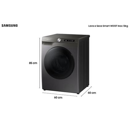 Imagem de Lava e Seca 13 Kg Samsung Eco Bubble Inox com 25 Programas de Lavagem - WD13T504DBN