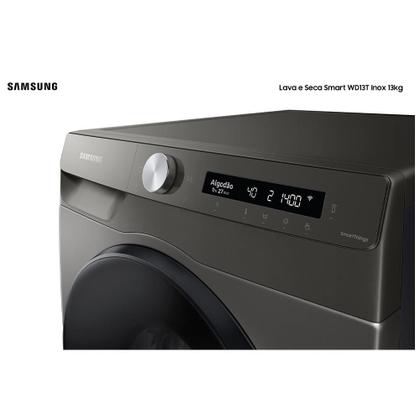 Imagem de Lava e Seca 13 Kg Samsung Eco Bubble Inox com 25 Programas de Lavagem - WD13T504DBN