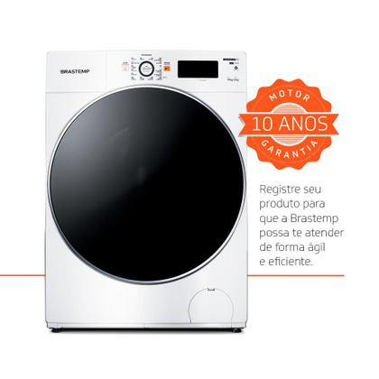 Imagem de Lava e Seca Brastemp 10,1Kg/6Kg Branca Água Quente com Ciclo Tira Manchas Pro e Ciclo 1h Pronto para Vestir - BNQ10AB