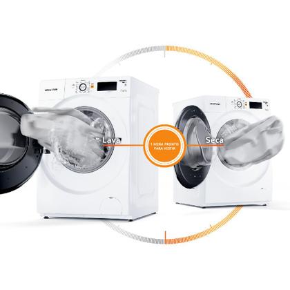 Imagem de Lava e Seca Brastemp 10,1Kg/6Kg Branca Água Quente com Ciclo Tira Manchas Pro e Ciclo 1h Pronto para Vestir - BNQ10AB