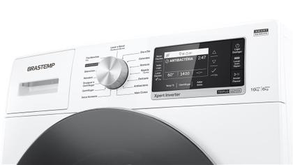 Imagem de Lava e Seca Brastemp 10kg/6kg branca com Smart Sensor e Triplo Vapor - BNC10AB