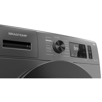 Imagem de Lava e Seca Brastemp 10kg/6kg titanium com Smart Sensor, Lavar com Vapor e Função Secagem - BNO10AS
