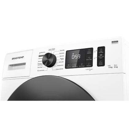 Imagem de Lava e Seca Brastemp 11 kg/6 kg Branca com Smart Sensor by AI - BNO11AB