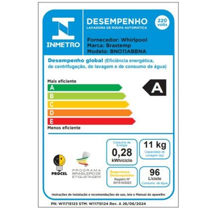 Imagem de Lava e Seca Brastemp Branca 11Kg/6Kg - BNO11AB
