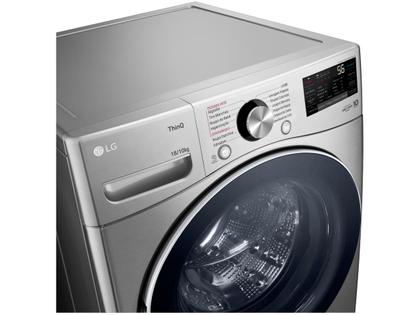 Imagem de Lava e Seca LG 18kg WD18SV2S6B.ASSFBRS Água Fria Inox Look