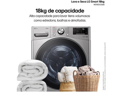 Lava e Seca LG 18kg WD18SV2S6B.ASSFBRS Água Fria Inox Look Imagem de Lava e Seca LG 18kg WD18SV2S6B.ASSFBRS Água Fria Inox Look