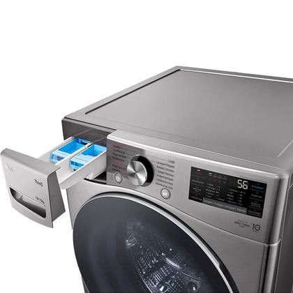 Imagem de Lava e Seca LG Smart 18kg com Inteligência Artificial AI DD WD18SV2S6BA Inox Look - 220V