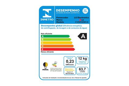 Imagem de Lava e Seca LG Smart VC4 12kg Branca com Inteligência Artificial AIDD (CV5012WC4) - 110v