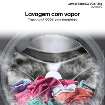 Imagem de Lava e Seca LG Smart VC4 12kg Titanium com Inteligência Artificial AIDD (CV5012MC4A) - 220v