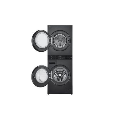Imagem de Lava e Seca LG Smart Washtower 14KG BLACK INOX 127V WK14BS6