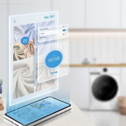 Imagem de Lava E Seca Midea 11kg Slim Healthguard Conectada Inverter MF201 Branca 110V