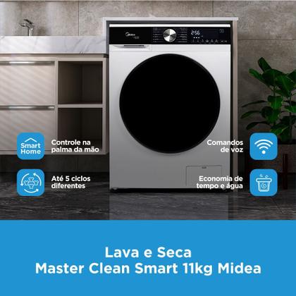 Imagem de Lava e Seca Midea 11kg Smart Inverter Master Clean Função Turbo Branca