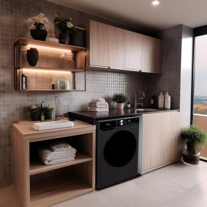 Imagem de Lava e Seca Midea Master Clean Smart 11Kg Titanium MFM01D110WB/TKBR 220V