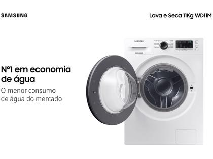 Imagem de Lava e Seca Samsung 11kg Inverter 3 em 1 Água Fria Branca WD11M4473PW