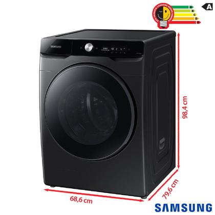 Imagem de Lava e Seca Samsung Eco Bubble 18Kg Preto com 25 Programas de Lavagem 110V  WD18T6500