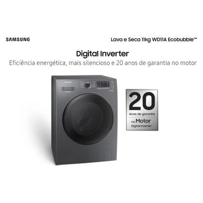 Imagem de Lava e Seca Samsung Inox 11KG WD11A