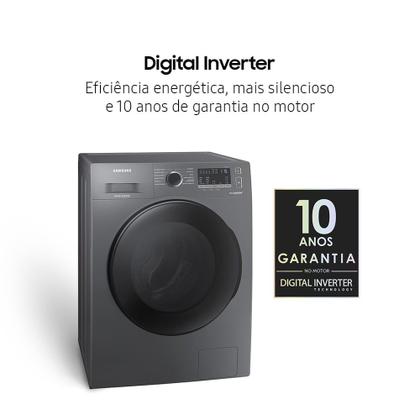 Lava e Seca Samsung WD11A com Ecobubble WD11A4453BX Inox Look 11/7kg Imagem de Lava e Seca Samsung WD11A com Ecobubble WD11A4453BX Inox Look 11/7kg