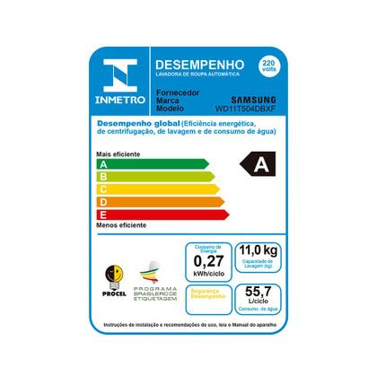 Lava e Seca Samsung WD11T Smart com Ecobubble 11kg Inox Look Imagem de Lava e Seca Samsung WD11T Smart com Ecobubble 11kg Inox Look