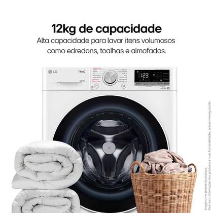 Imagem de Lava e Seca Smart LG VC4 12kg com Inteligência Artificial AIDD CV5012WC4