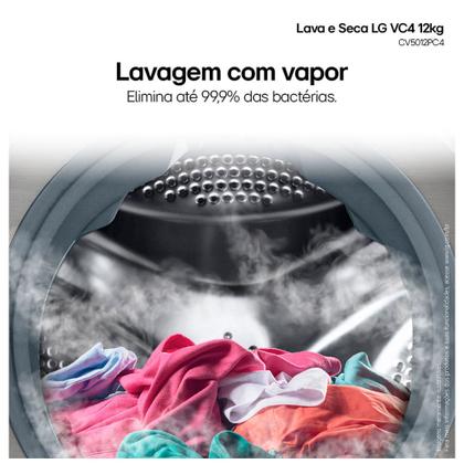 Imagem de Lava e Seca Smart LG VC4 12kg Inox Look com AIDD CV5012PC4A