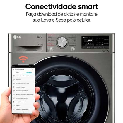 Imagem de Lava e Seca Smart LG VC4 12kg Look com Inteligência Artificial AIDD CV5012PC4