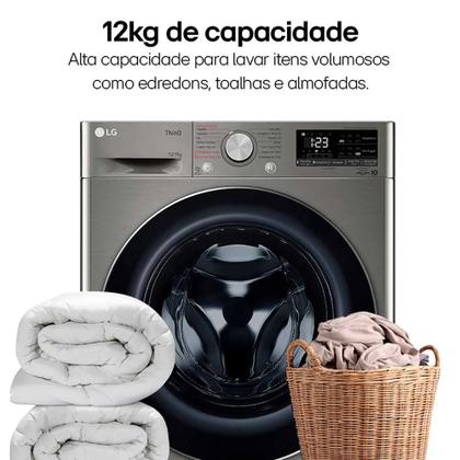 Imagem de Lava e Seca Smart LG VC4 12kg Look com Inteligência Artificial AIDD CV5012PC4