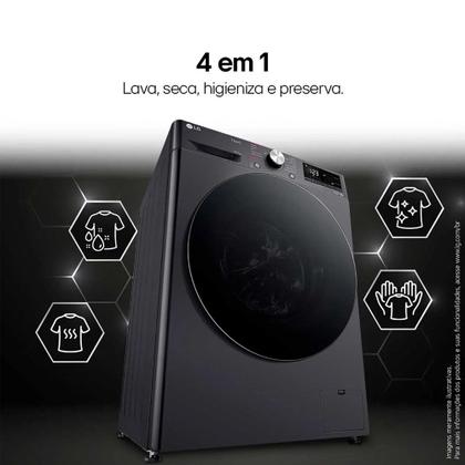 Imagem de Lava e Seca Smart LG VC4 12kg Look com Inteligência Artificial AIDD CV5012PC4