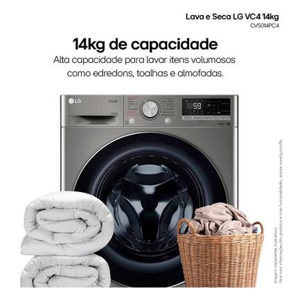 Imagem de Lava e Seca Smart LG VC4 14kg Inox Look com AIDD CV5014PC4