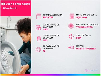 Imagem de Lava e Seca Toshiba 11Kg Greatwaves