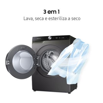 Lava e Seca WD13T Smart Inox 13kg - Samsung Imagem de Lava e Seca WD13T Smart Inox 13kg