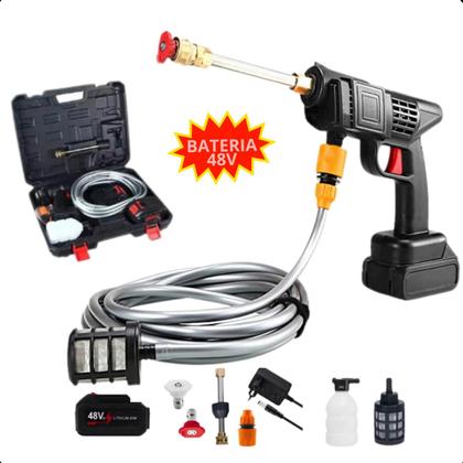 Imagem de Lava Jato Alta Pressão  Para Carros, Motos e Pisos, Recarregável e Portátil