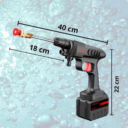 Imagem de Lava Jato Portátil Alta Pressão Recarregável Com 2 Baterias