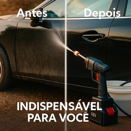 Imagem de Lava Jato Portátil Alta Pressão Recarregável Com 2 Baterias