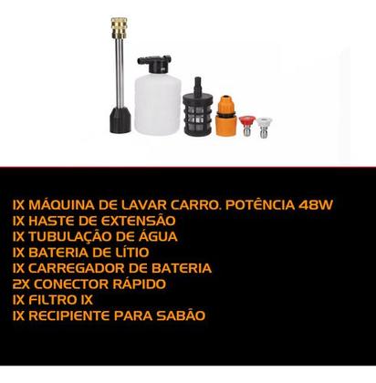 Imagem de Lava Jato Profissional De Alta Pressão Sem Fio Recarregável